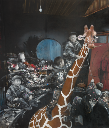 Li Tianbing, Chez Bacon avec la girafe #1, 2022 